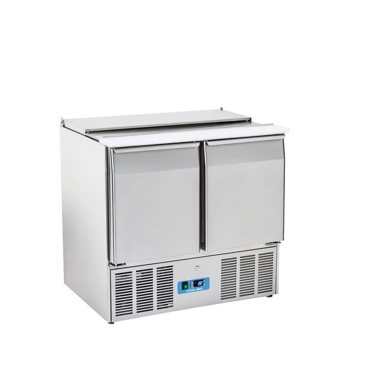 Stół chłodniczy sałatkowy Coolhead 2 drzwiowy, 2 x GN1/1 + 2 x GN1/4, z pokrywą uchylną