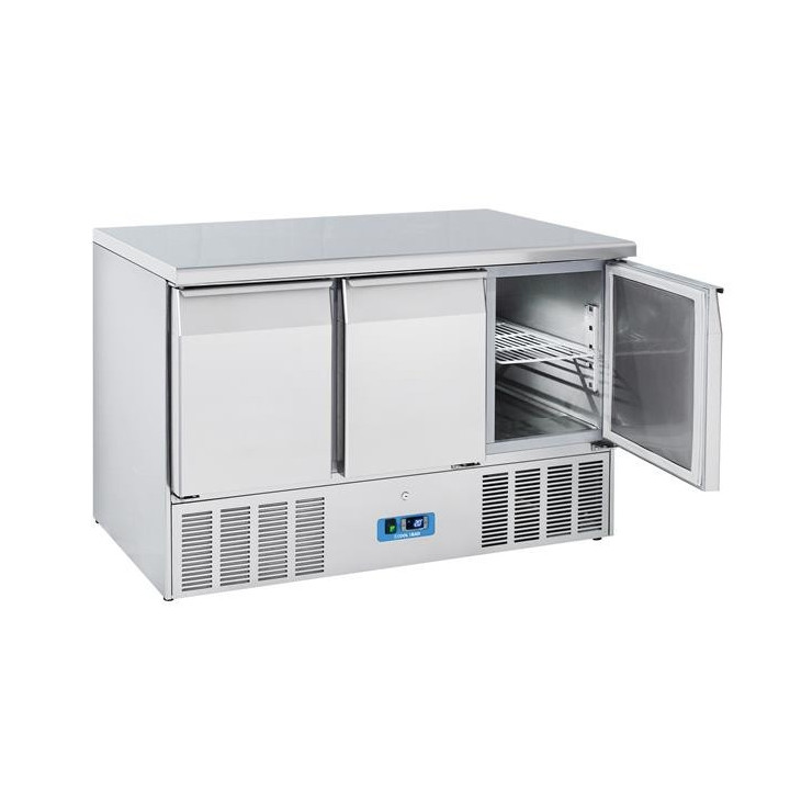 Stół chłodniczy sałatkowy Coolhead 2 drzwiowy, z blatem roboczym, zrantem 100mm