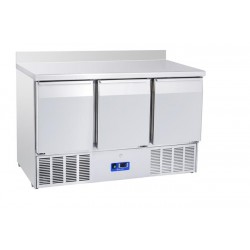 Stół chłodniczy sałatkowy Coolhead 3 drzwiowy, z blatem roboczym, zrantem 100mm