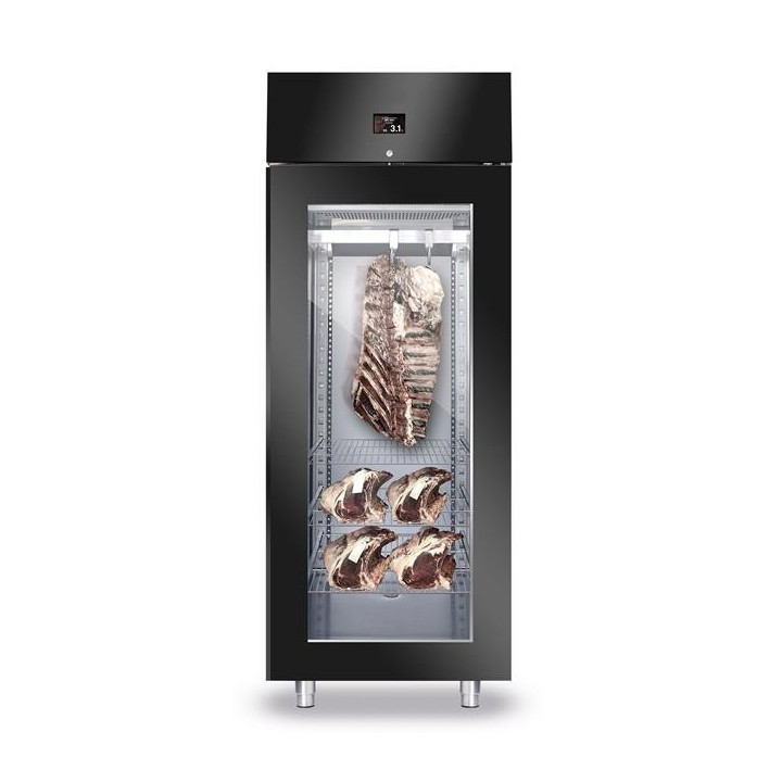 Szafa do sezonowania mięsa 1-drzwiowa przeszklona 700l BLACK NEW2020 