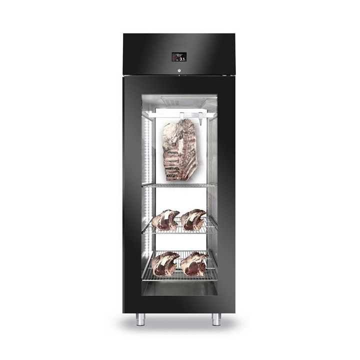 Szafa do sezonowania mięsa 1-drzwiowa przeszklona 700l BLACK PANORAMA NEW2020 