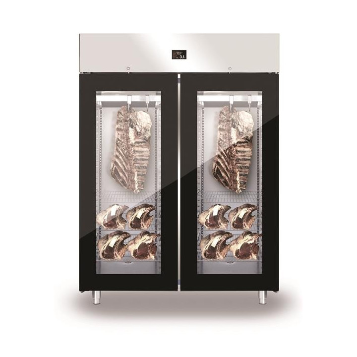 Szafa do sezonowania mięsa 2-drzwiowa przeszklona 1500l GLASS NEW2020 