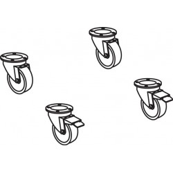 Dopłata za wymianę nóżek na zestaw 4 kółek, w tym 2 z hamulcem Mod. 700-1500