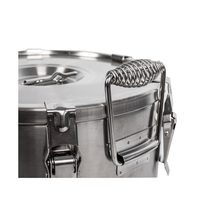 Termos stalowy do transportu żywnośći - poj. 10 litrów (z kranem) – podstawa gumowa