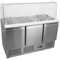 Stół chłodniczy sałatkowy 3-drzwiowy 136x70x88,8 cm