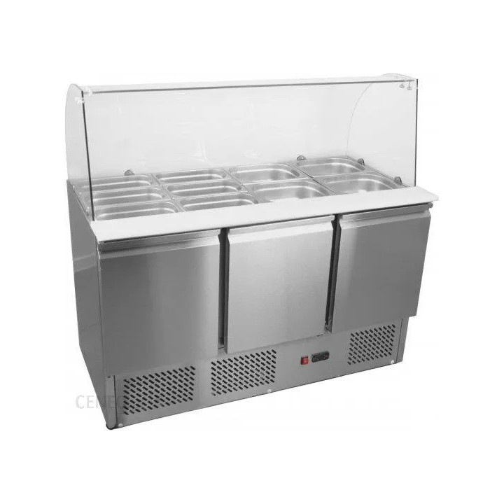 Stół chłodniczy sałatkowy 3-drzwiowy 136x70x88,8 cm