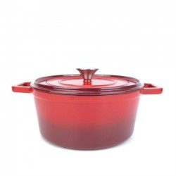 Garnek żeliwny emaliowany HENDI 3,4L czerwony 320x240x(H)105mm  Hendi 626832