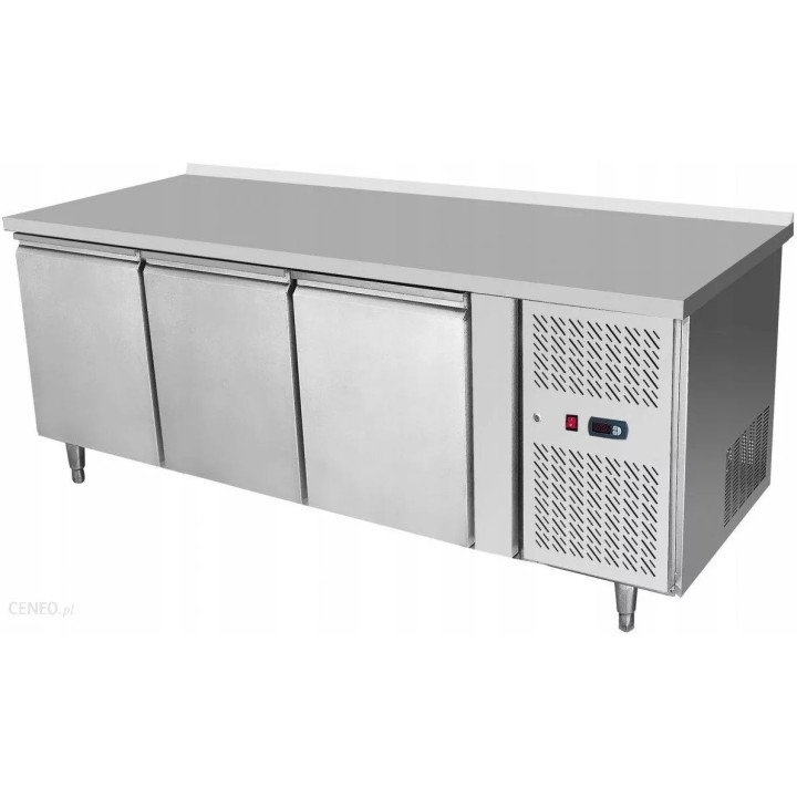 Stół chłodniczy 3-drzwiowy 179,5x70x85 cm 420L z rantem