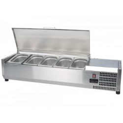 Nadstawka chłodnicza z pokrywą nierdzewną 1200x330 5*GN 1/4