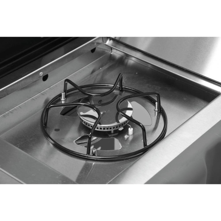 Grill gazowy 4+1 stal nierdzewna, pokrywa z szybą, palnik gazowy 14,2kW YATO YG-20003 Yato YG-20003