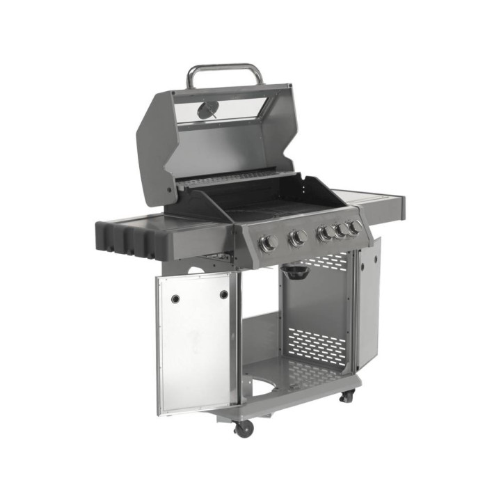 Grill gazowy 4+1 stal nierdzewna, pokrywa z szybą, palnik gazowy 14,2kW YATO YG-20003 Yato YG-20003